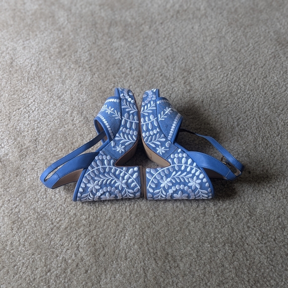 Aldo Quintinia Blue Platform Sandals - Picture 3 of 5